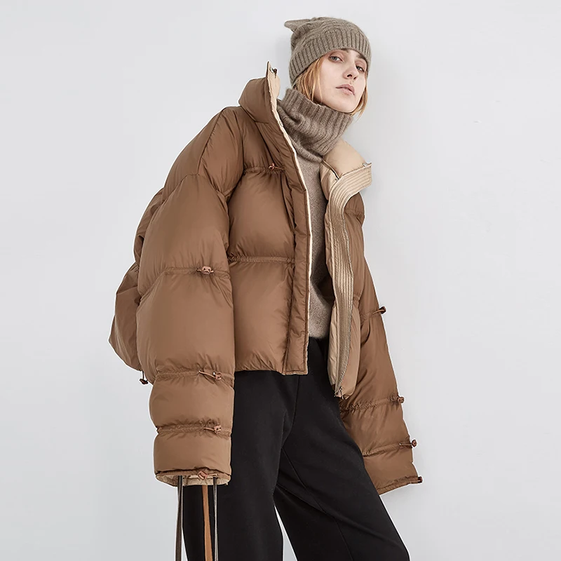 Новинка Зима 2020 толстый теплый зимний пуховик 90% белый утиный пух куртка