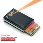 Карты с радиочастотной идентификацией под заказ держатель кошелек для мужчин название аппарат для лазерной порезки углеродного волокна кожаный тонкий Чехол-Кошелек минималистичный кошелек подарок