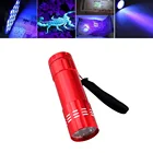 Мини Ультрафиолетовый фсветильник рь 395 нм с 9 светодисветодиодный, портативный фонарь для обнаружения мочи животных, инструмент для охоты