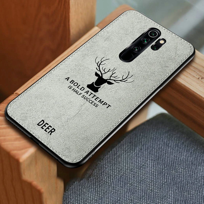Тканевый чехол для Xiaomi Redmi Note 8 Pro классический тканевый матовый мягкий накладка