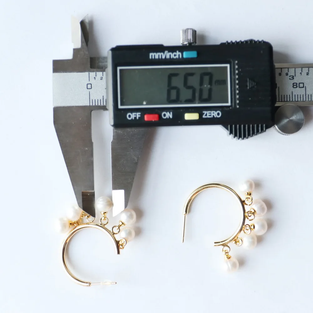 Новые модные серьги с пресноводным жемчугом латунь медь крючок праздничный