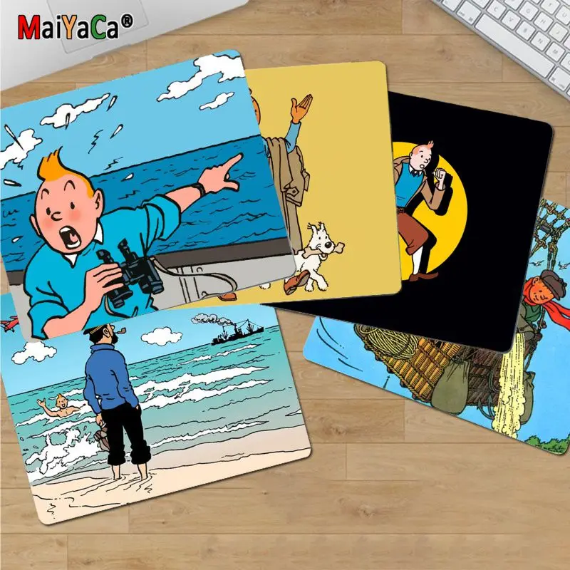 

MaiYaCa New Printed The Adventures of Tintin Silicone Pad to Mouse Game Smooth Writing Pad Desktops Mate gaming mouse pad