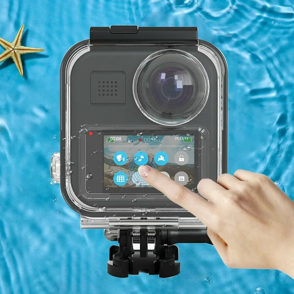 Купить Водонепроницаемый чехол для экшн-камеры Gopro Max, защитный чехол для подводного погружения и дайвинга на 20 м с кронштейном и аксессуарами