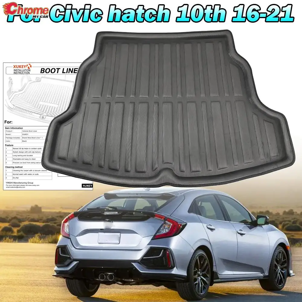 

For Honda Civic 5dr Sport Touring Hatchback 2017 2018 2019 2020 2021 Cargo Liner Rear Trunk Boot Mat Luggage Tray Floor Carpet