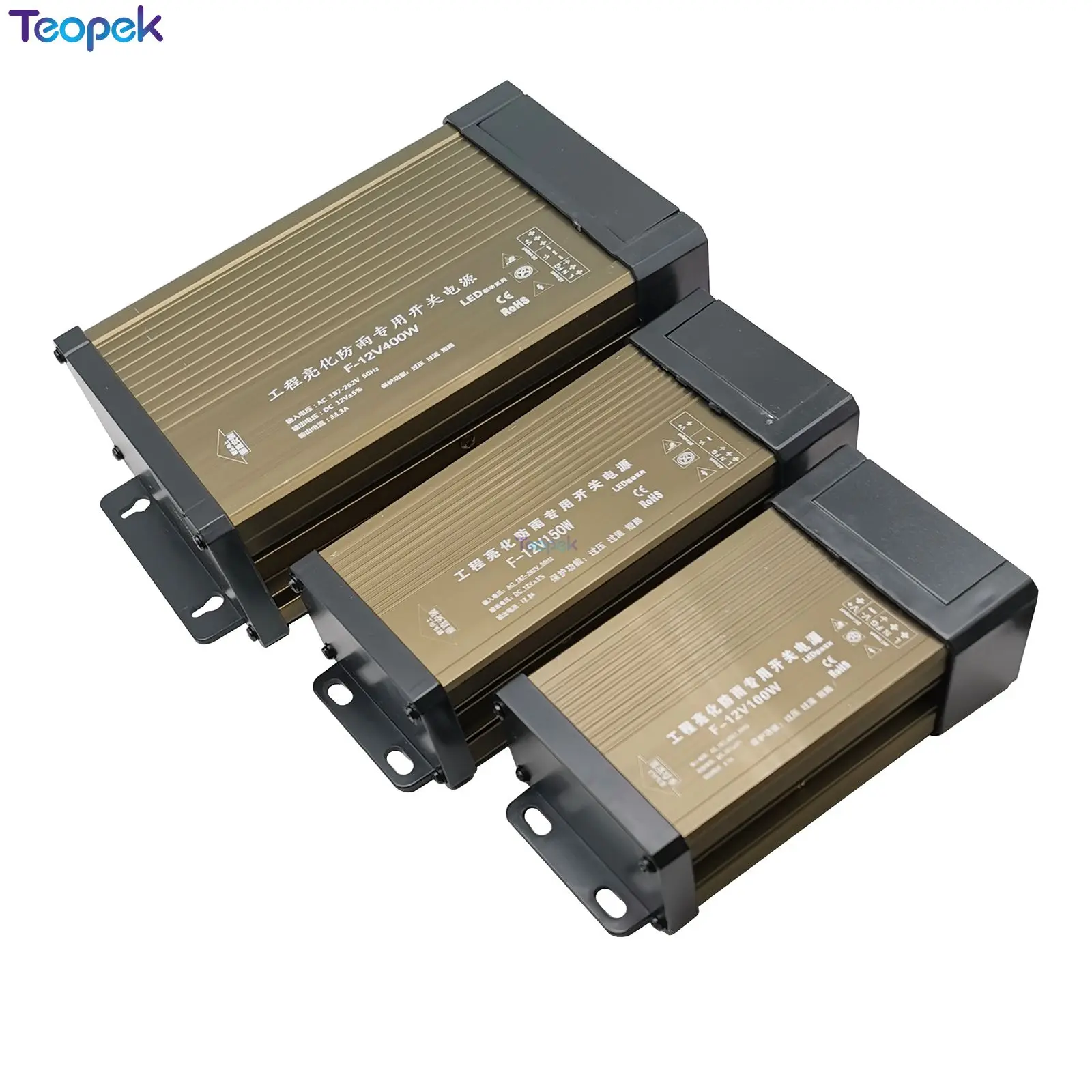 Непромокаемый переключатель питания IP43 DC12V 60 Вт 100 Вт 150 Вт 200 Вт 300 Вт 400 Вт 12 В светодиодный уличный трансформатор DC 12 В
