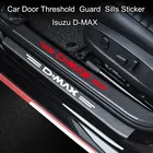 Для Isuzu D-MAX наклейка из углеродного волокна шаблон порог двери автомобиля Защита порога логотип эмблема значок наклейка