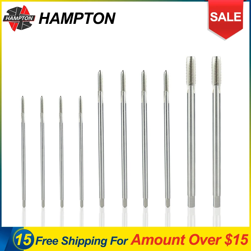 

Machine Thread Tap 90-150 Long Shank Straight Flute Screw Tap Metric Plug Tap M2-M12 For Metalworking Tools HSS Screw Taps