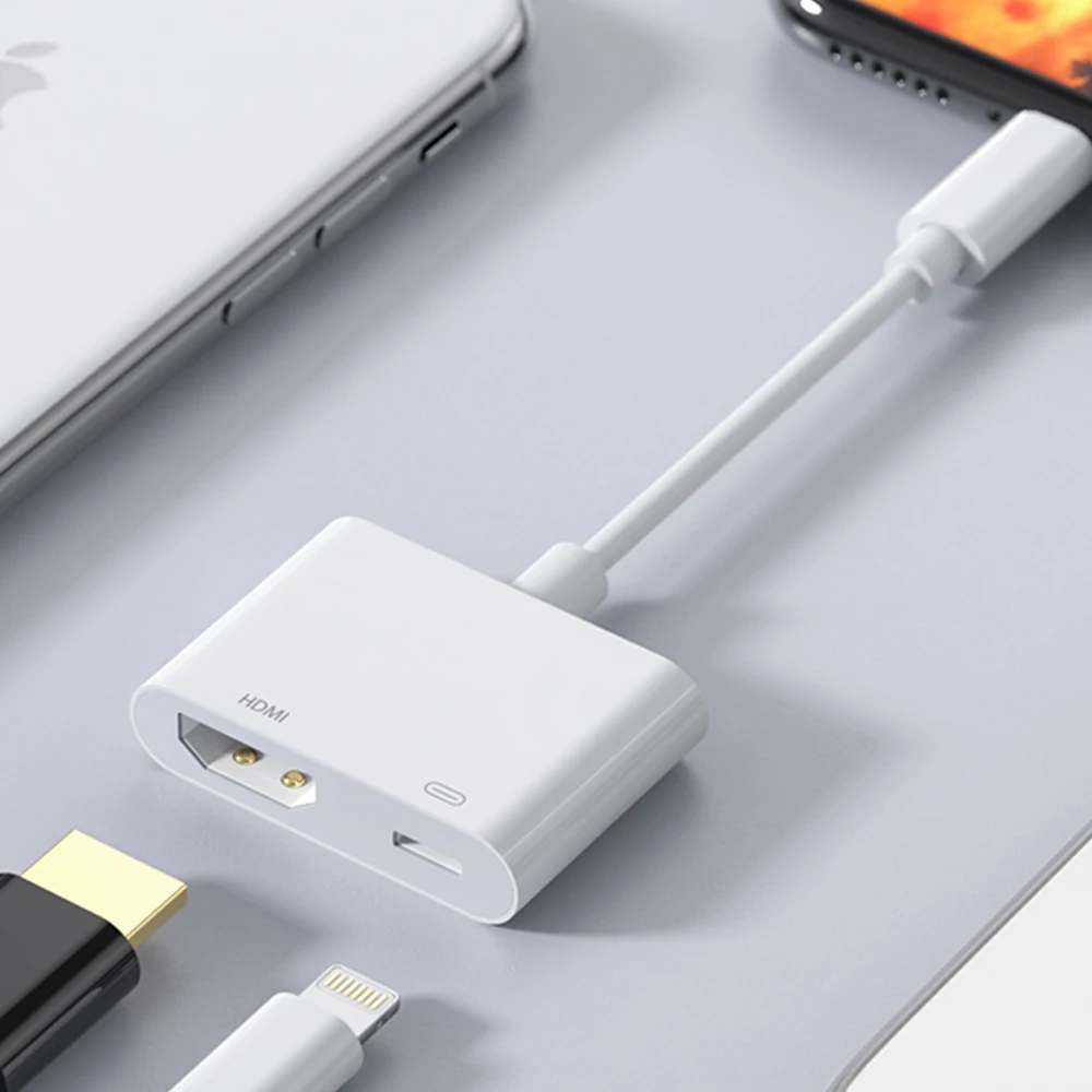 Адаптер Lightning/HDMI 1080P/4K для iPhone/iPad/цифрового AV преобразователя экранного