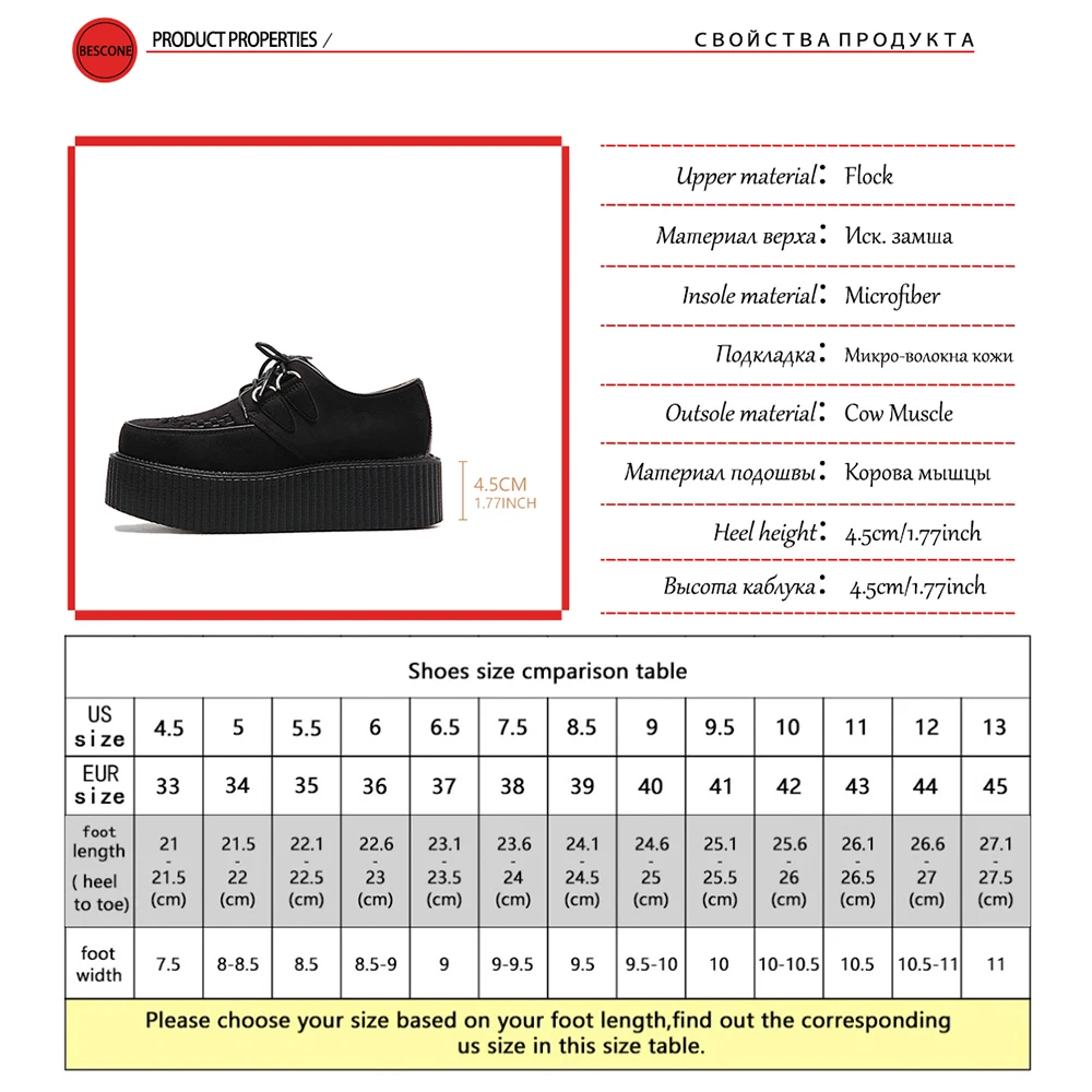 

Bescone Solid Flat Platform Shoes Woman Casual Style Round Toe Lace Up Shoes Ladies Thick Bottom Chunky Flat Shoes BO751