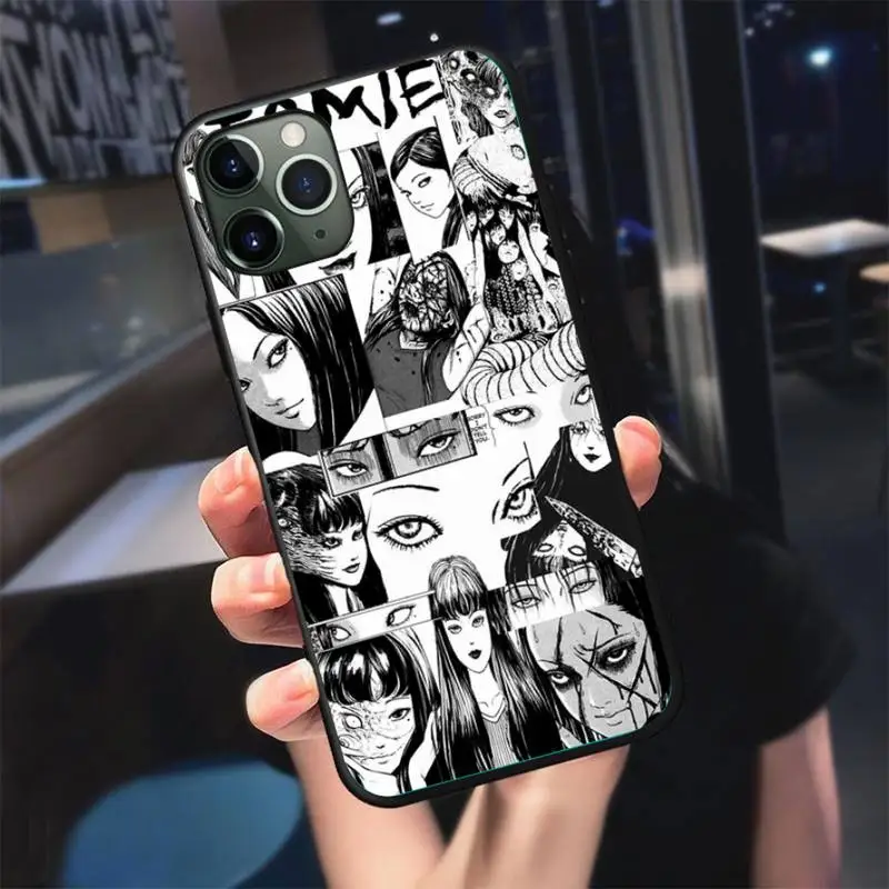 

MaiYaCa Japanese horror comic Tomie Phone Case For Black-Iphone 5 5s se 6 6s 7 8 11 12 X Xs Xr Pro Plus Max Mini Cover