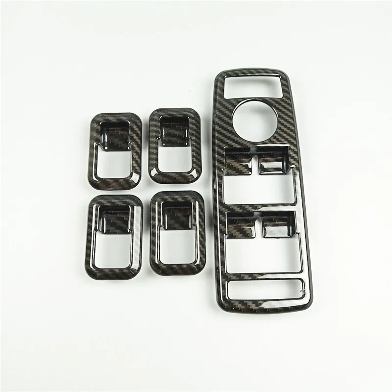 

Car Window Glass Lifting Switch Buttons Frame Decoration Cover Trim 5Pcs For Mercedes Benz ML GL GLE GLS CLS Carbon Fiber Color