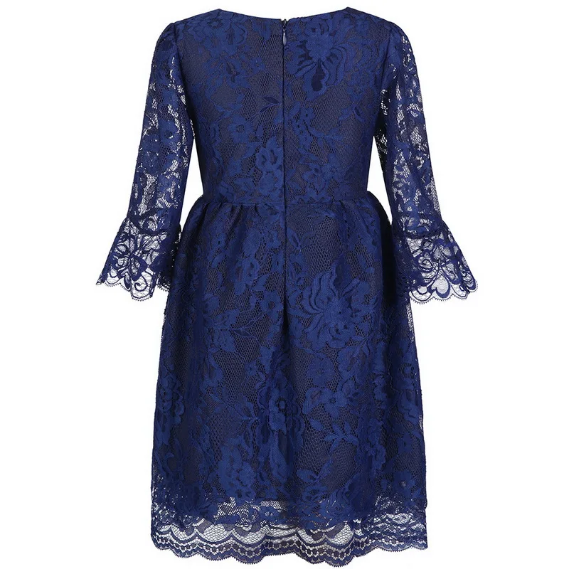 Платье для девочек кружевное рождественское платье принцессы цвета слоновой