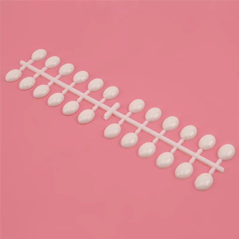 Натуральные круглые накладки для ногтей с цветной таблицей наклеек плоской