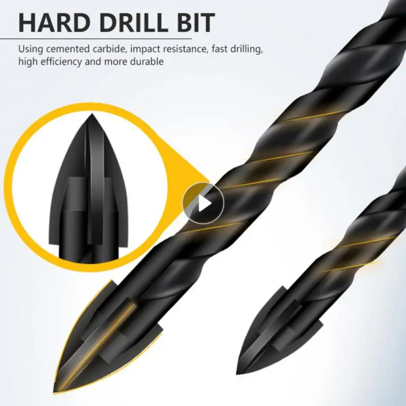 3-12mm Drill Bit Multifunctional Glass Triangle Diamond Drill Set Ceramic Tile Concrete Brick Wood Punching Hole Saw Metal Drill