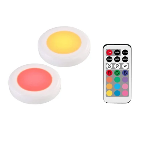 1remote 2 lamp 12 цветов RGBW светодиодный ночник беспроводной пульт дистанционного управления на батарейках сенсорный датчик под шкафом светильники для кухни настенный светильник - Цвет: 1remote 2 lamp