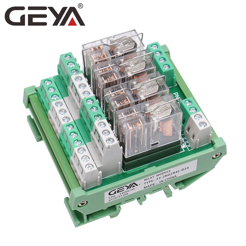 GEYA 2NG2R 4 канальный Omron Реле модуль 2NO 2NC электронный переключатель DPDT 12V 24V релейных