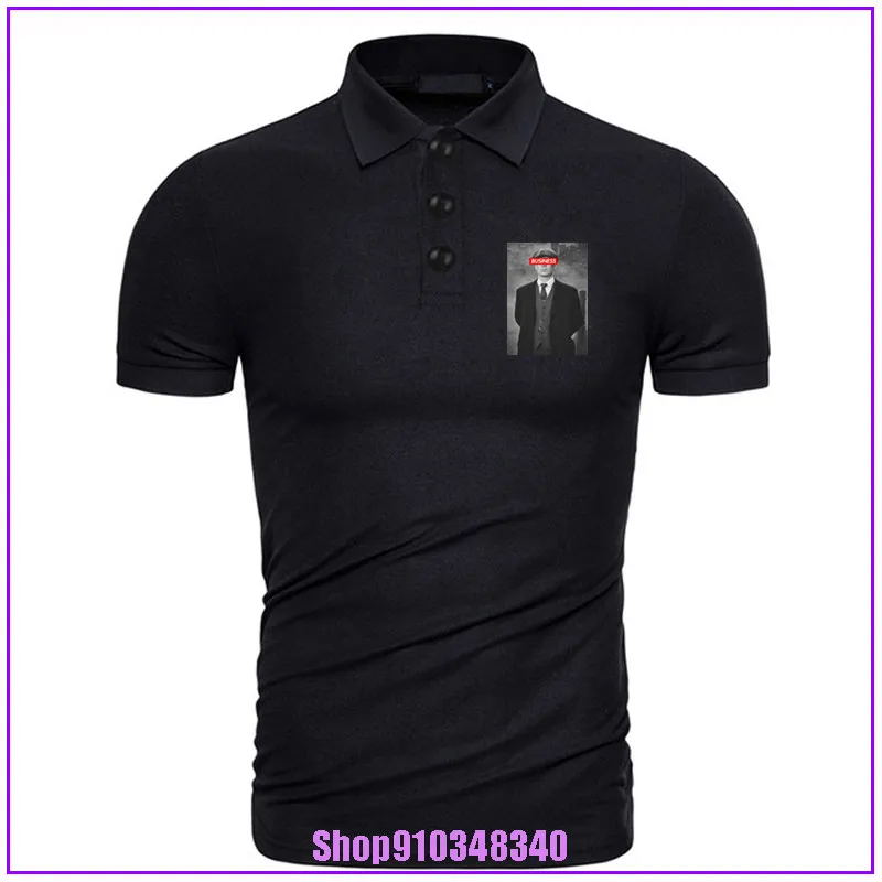 Шикарная футболка поло с надписью TOMMY SHELBY летняя принтом в стиле Харадзюку