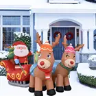 213 см7 футов надувные рождественские уличные украшения Санта-Клаус Рождество Новогодняя вечеринка для дома магазина двора сада Украшение вилка СШАЕСВеликобритания