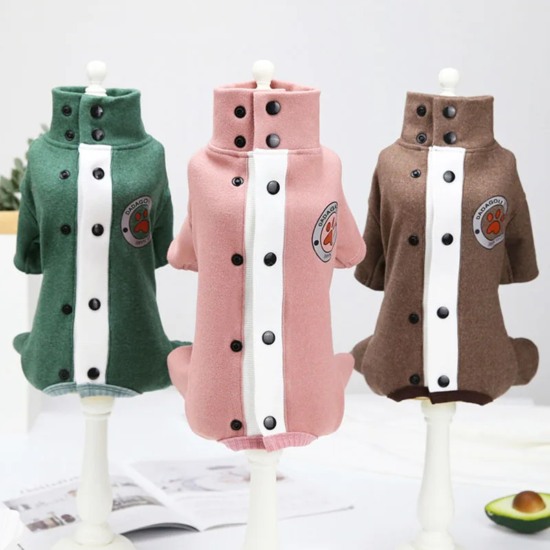 

Одежда для собак, зимняя теплая одежда для девочек, пижамы-комбинезоны, толстовка с капюшоном для кошек, комбинезон для маленьких собак, толстая одежда для собак разных цветов