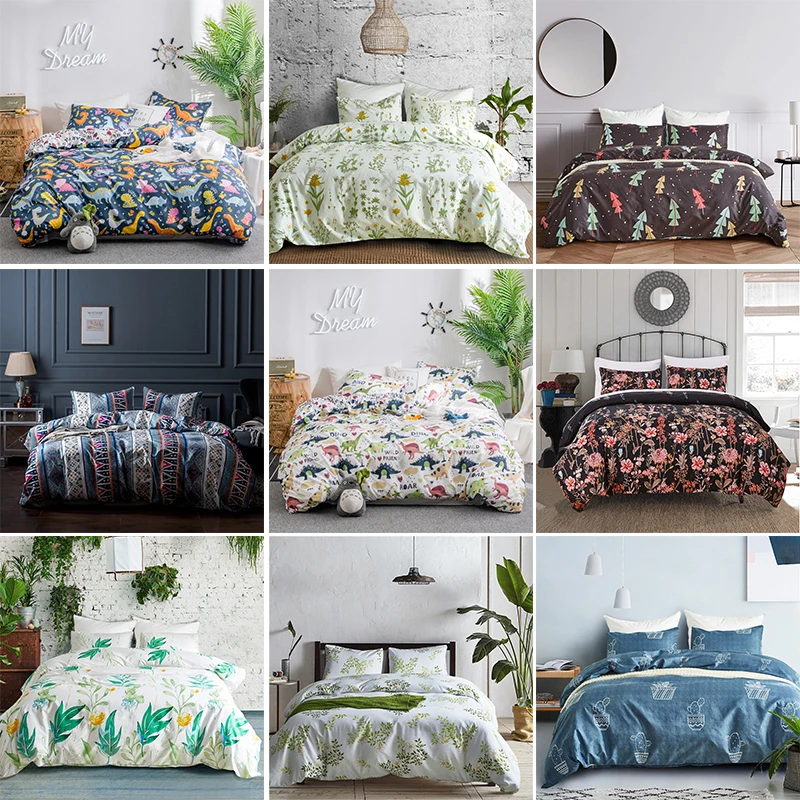 Белые детские постельные принадлежности с мультяшным принтом пододеяльник