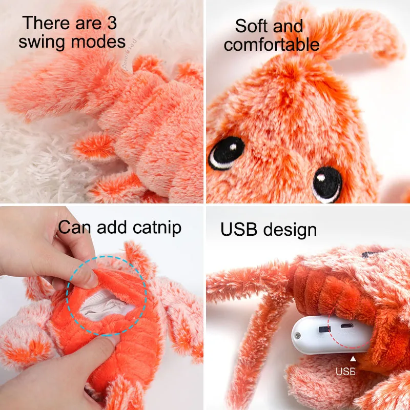 Электрическая игрушка-вибратор Рыба для кота Имитация мягких плюшевых игрушек