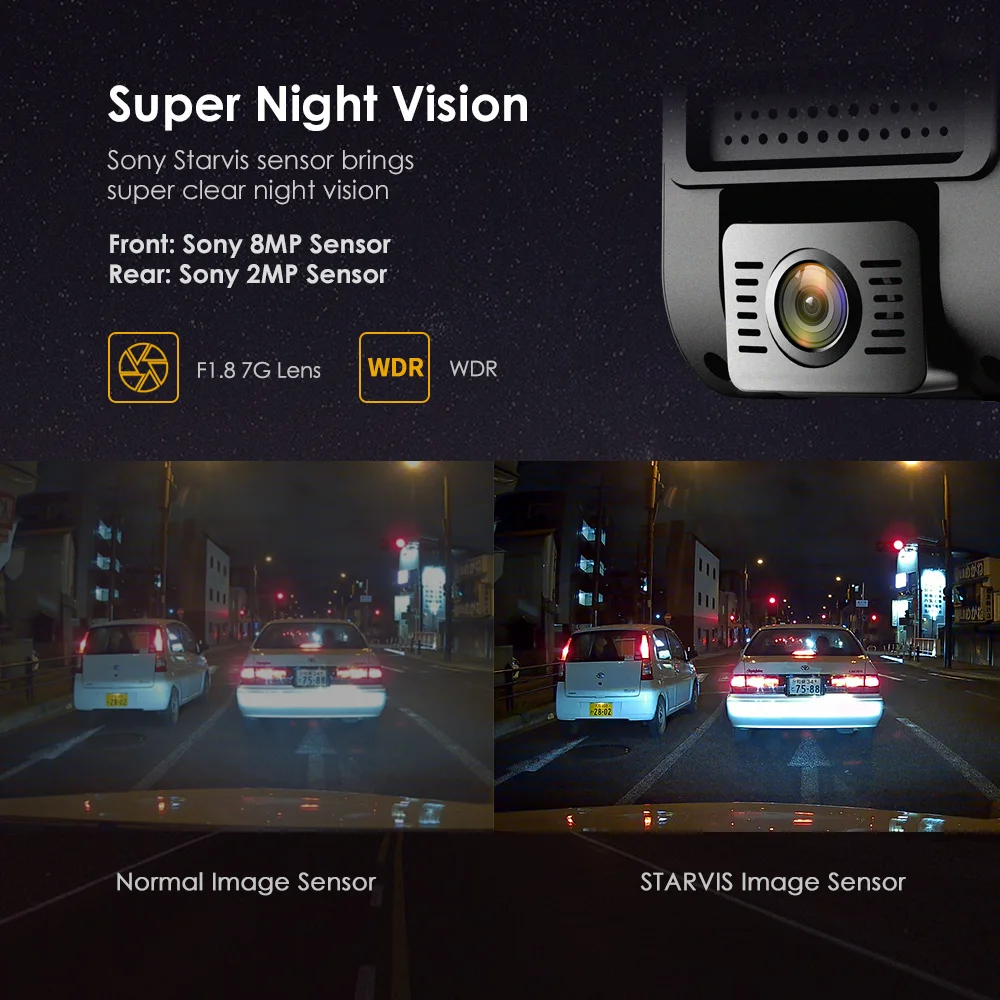 $233.99 A129 Pro Duo VIOFO 4K Dual Dash Cam Ultra HD 4K for Road Front Newest 4K DVR Super Night Vision car camera with GPS and HK3