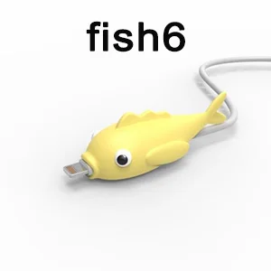 fish6 SOVIWN Кабельный органайзер ПВХ провод Чехол Органайзер милый мультфильм 1 шт. кабель протектор USB зарядное устройство чехлы для IPhone кабель зарядного устройства - Цвет: fish6