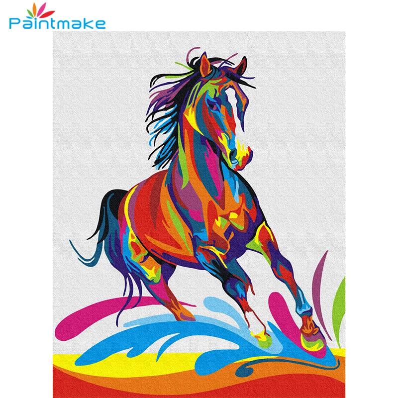 Набор для рисования по номерам на холсте лошади сделай сам | Дом и сад