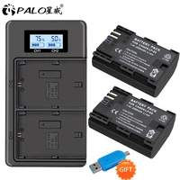 palo lp e6 lp e6 lpe6 camera battery lcd dual charger for canon 5d mark ii iii 7d 60d eos 6d 70d 80d battery pack accessories