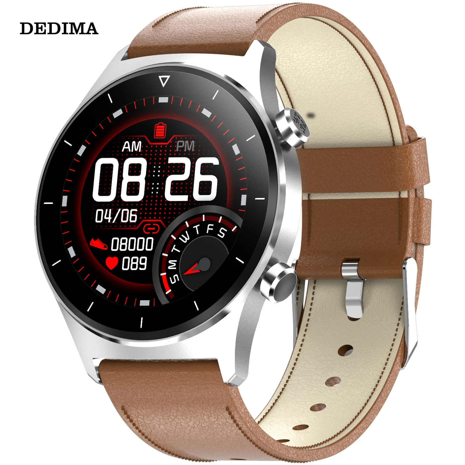 2021 simple and stylish men's smart watch heart rate meter pedometer blood pressure sleep monitoring Android iOS health bracelet