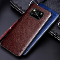 Luxury leather Case for Xiaomi Poco NFC Pro with Business solid color design phone cover for Xiaomi Poco pro case