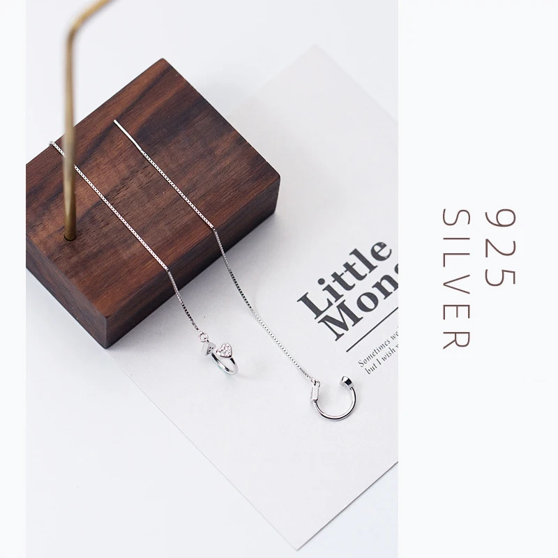 Серьги-клипсы женские с треугольными сердечками 925 пробы серьги прозрачными