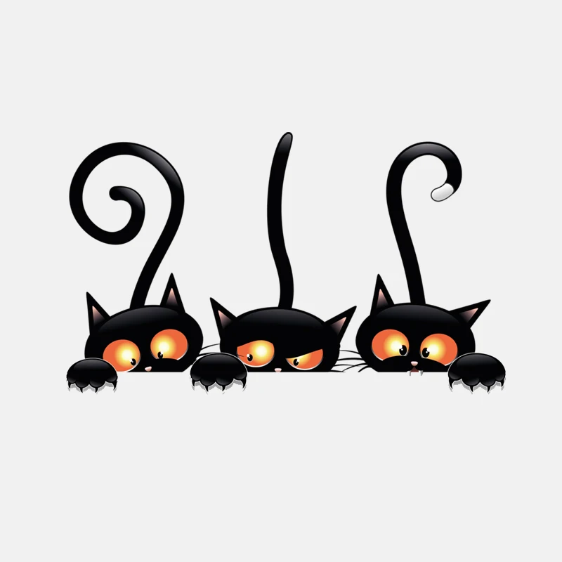 

15CM*9CM Lovely Cat Licking At The Window Cat PVC Car Sticker
