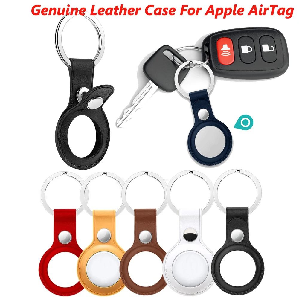 

Protection Locator For Apple Airtags Leather Protective Sleeve For Apple Locator Tracker Anti-lost Device Keychain Sleeve Buckle