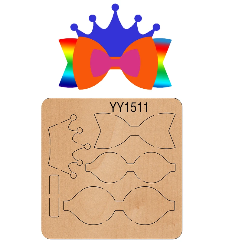 

Crown bow cutter mold wood mold YY1511 Is Compatible with Most Manual Die Cut