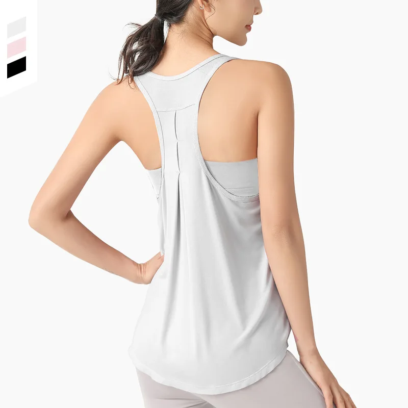 

Loose Quick-drying Yoga Tops Cutton Sports Running T-shirt Top Sleeveless Short-sleeved Beauty Back Sexy Vest Fitness Clothes