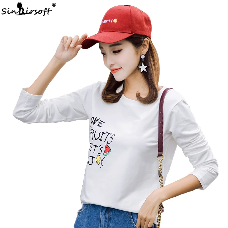 2019 Осень Новый Свободный тренд белый дикий круглый вырез с длинными рукавами