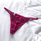 Женские сексуальные трусики-стринги с вышивкой в стиле пэчворк, женское нижнее белье, однотонные трусики-стринги с низкой талией, новинка 2021