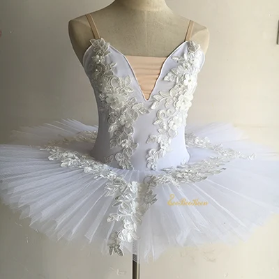 Женское балетное платье с белым лебедем озером и цветами танцевальное