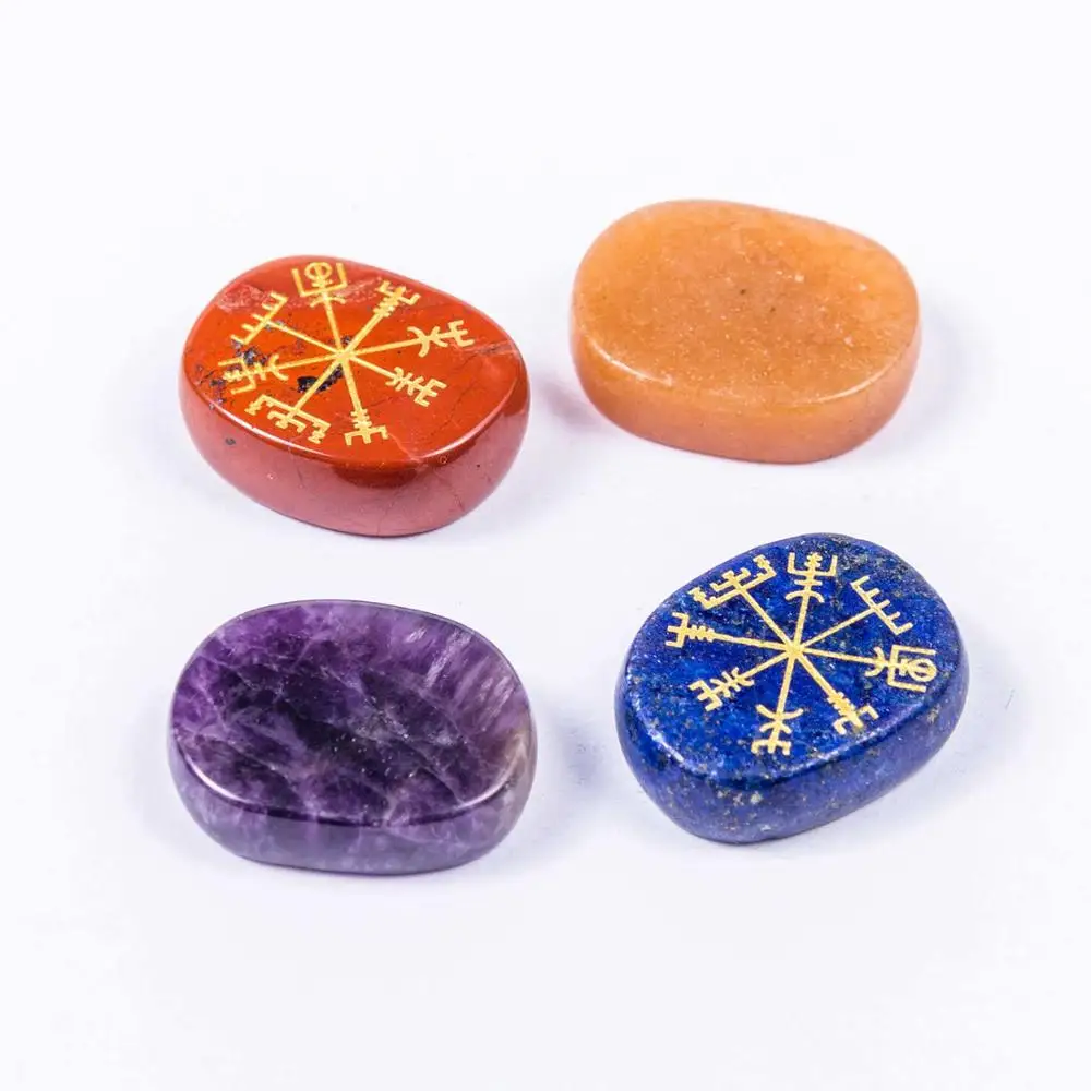 Викинги Vegvisir компас Руна Бог войны натуральный кристалл рейки предохранитель