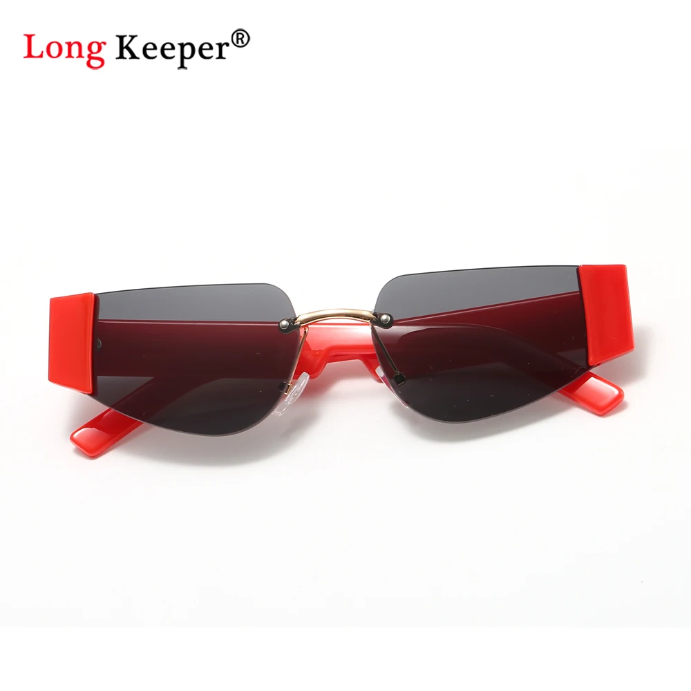 

Vintage Red Cateye Sunglasses Women Brand Designer Sexy Retro Rimless Cat Eye Sun Glasses Blue Eyeglass For Female Gafas De Sol