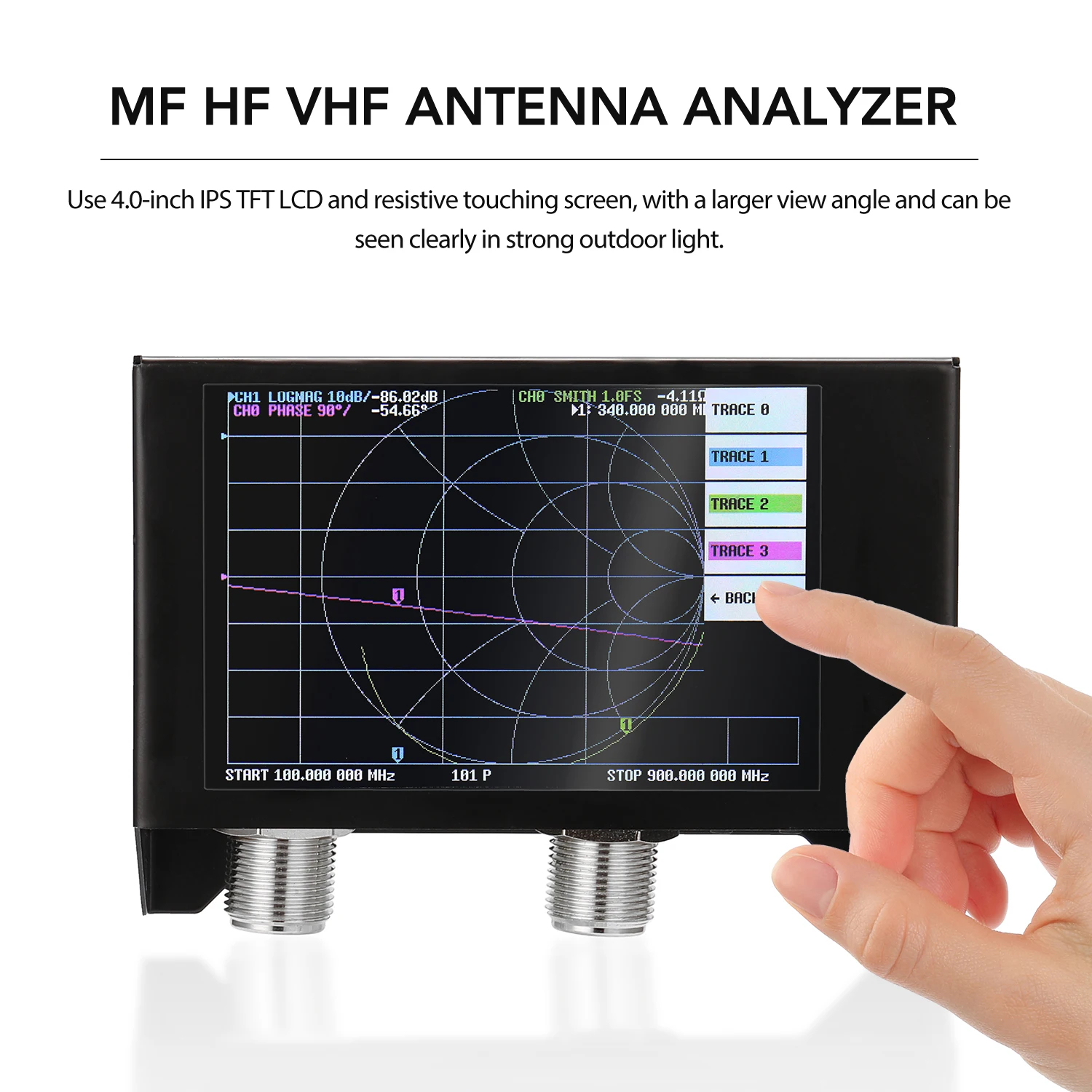 Векторный анализатор сети с диагональю 4 0/4 3 дюйма параметры антенны коротких