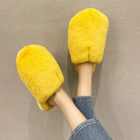 autumn and winter ladies cotton slippers simple and comfortable cotton slippers women flat slippers women furry slippers women