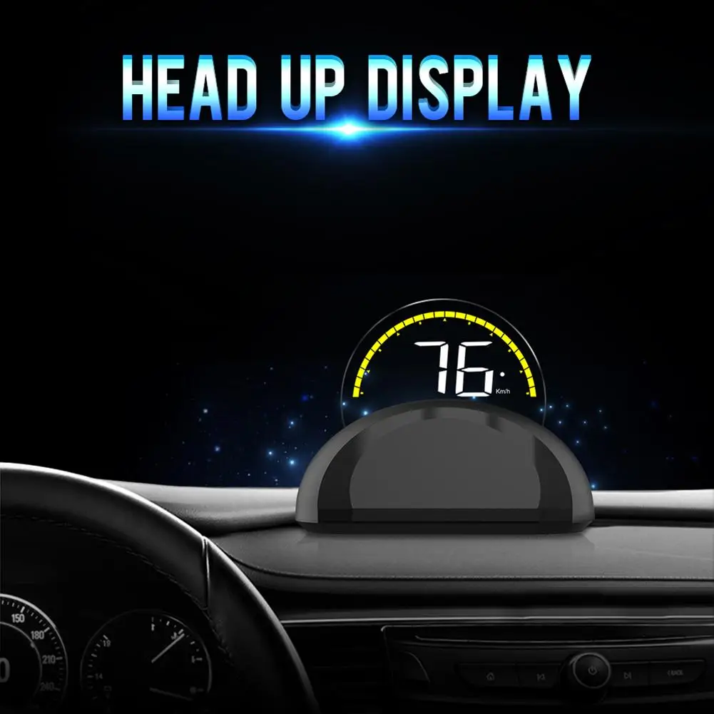 

HUD Mirror Car Head Up Display Car Windshield Speedometer OBD2 Security Alarm Water Temp Overspeed Car Detector Oil Consumption