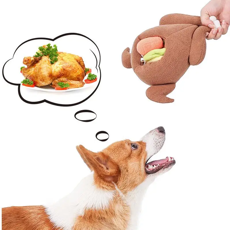 Собака плюшевая игрушка интерактивный пазл для домашних животных картинка милая