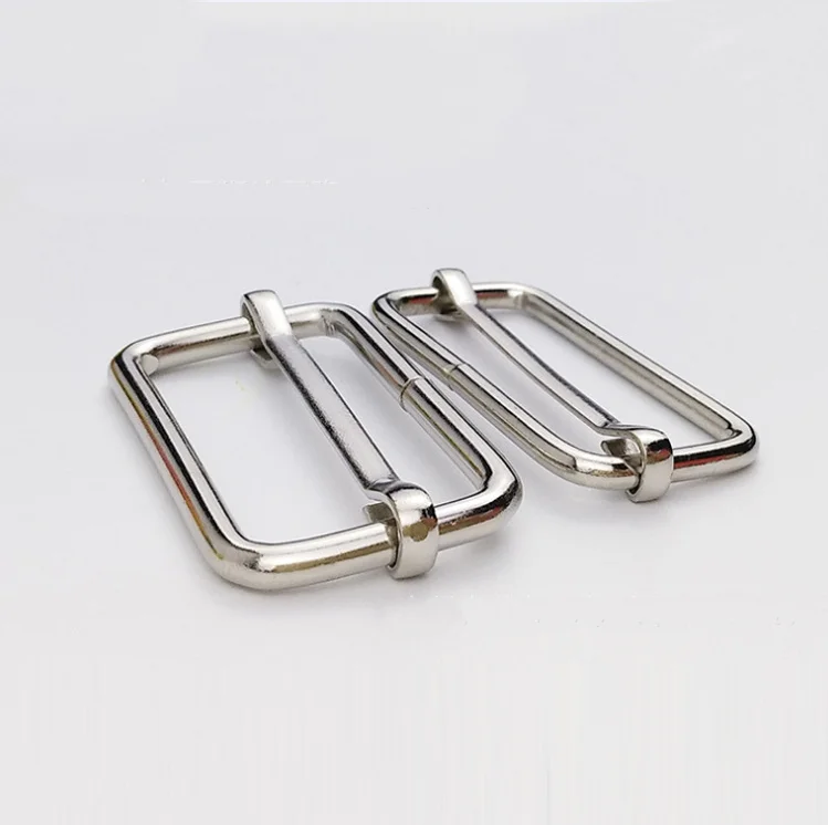 

50pcs/lot Metal Buckle hook buckle clip Various size metal adjustable buckle for bags iron buckle in nickle color bk-024