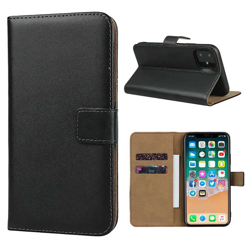 

Phone Cases For iPhone 11 Flip Leather Cover For iPhone X XS XR MAX 11 Pro MAX 8 7 6s 5C Plus SE Stand Wallet Pure Color Shell