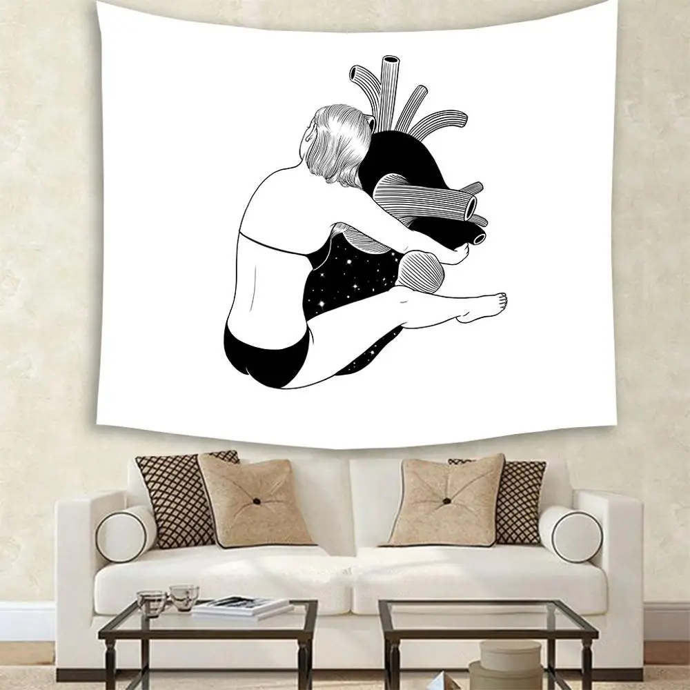 Настенная скатерть с изображением цветов|Гобелен| |