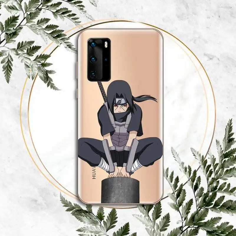 

Newest Japan Anime Naruto Sasuke Phone Case Transparent for huawei honor P 40 30 20 lite Pro 10 i 8 9 x p smart 2019