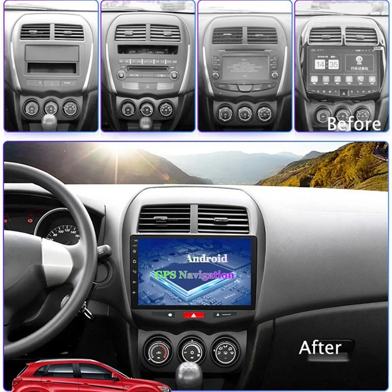 

2 Din Android 10 Car MP5 Player Stereo Radio 2+16GB Wifi Bluetooth GPS Navigation for Mitsubishi Powerful ASX 2013-2015